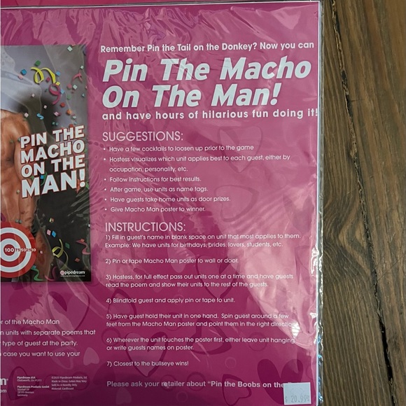 Bachelorette Party Favors Pin The Macho On The Man - Picture 5 of 6